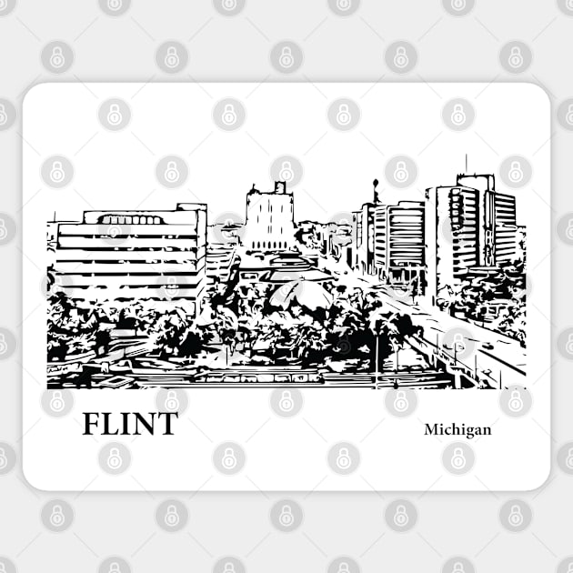 Flint Michigan Sticker by Lakeric